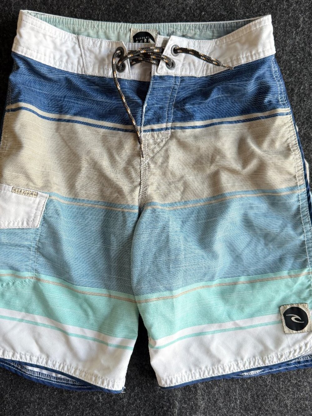 Rip Curl Boys Striped Board Shorts Size 23